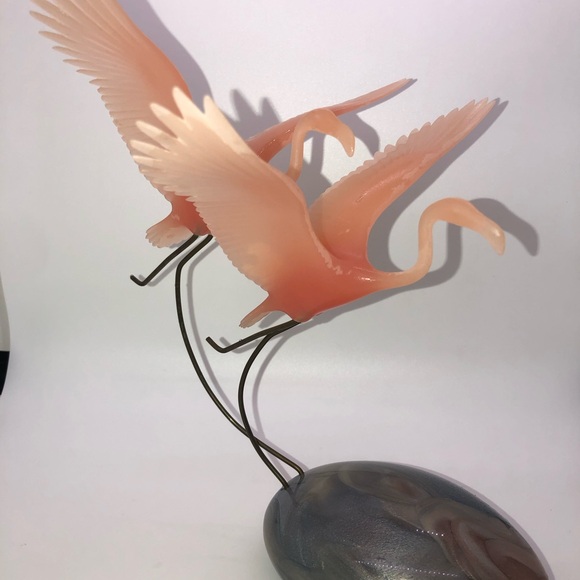 Vintage John Perry Mooon Egg Pink Flamingos 1985 - Picture 2 of 11